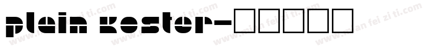Plain Koster字体转换